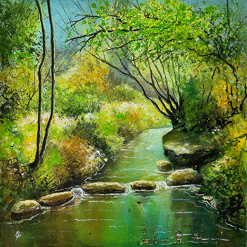The Brook - Mixed Media Painting - Beverley Perry Artist