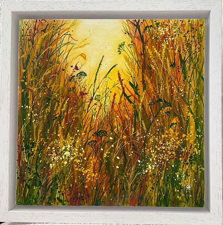 Dawn Grassland- Mixed Media Painting - Beverley Perry Artist